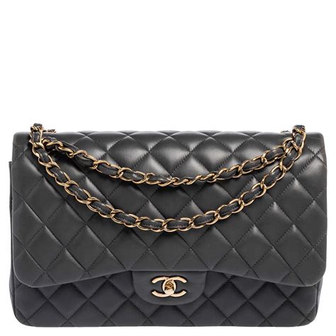 grey chanel classic flap|chanel jumbo double flap bag.